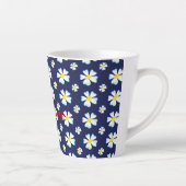 White Flower Pattern Thunder_Cove Latte Mok (Rechts)