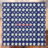 White Flower Pattern Thunder_Cove Raamsticker (Vel 2)
