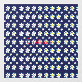 White Flower Pattern Thunder_Cove Raamsticker (Vel)