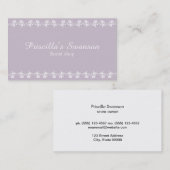 White Flower Pattern Visitekaartje (Voorkant / Achterkant)