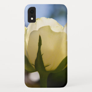 White Flower Roos Girly iPhone XR Hoesje