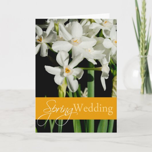 White Flower Spring Event and Wedding Invitation (Voorkant)
