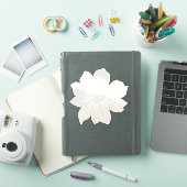 White Flower Sticker (iPad Cover)