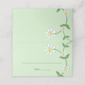 White Flower Vine Folded Place Card (Buitenkant ongevouwen)
