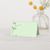 White Flower Vine Folded Place Card (Achterkant)