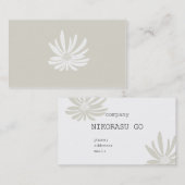 white flower visitekaartje (Voorkant / Achterkant)
