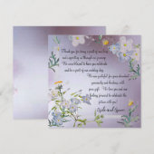 White Flower Weddenschap Hartelijk dank Bedankkaart (Voorkant / Achterkant)