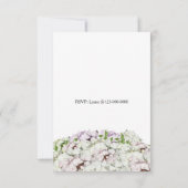 White Flowers Birthday Invitation Kaart (Achterkant)