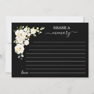 White Flowers Black Deel een geheugen aanwezigheid Aankondiging