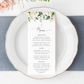 White Flowers, Cream Flowers, Boho, Baptism Menu