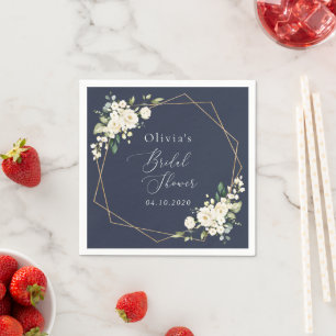 White Flowers, Cream Flowers, Boho, Vrijgezellenfe Servet