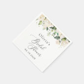 White Flowers, Cream Flowers, Boho, Vrijgezellenfe Servet (Hoek)