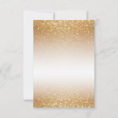 White Flowers & Gold Glitter Save The Date (Achterkant)