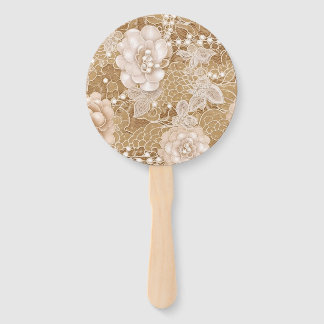 White Flowers, Pearls and Lace  Handwaaier