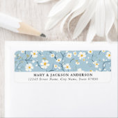 White Flowers Return Address Labels (Insitu)