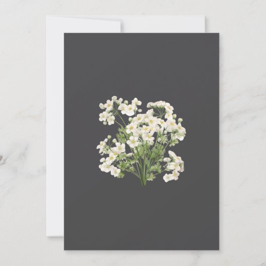White Flowers Spring Wedding Invitation (Dos)
