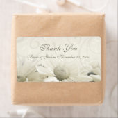 White Flowers Wedding Labels (Insitu)