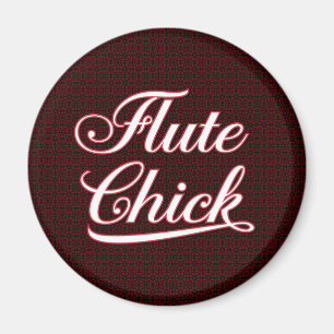White Fluit Chick Script Magneet