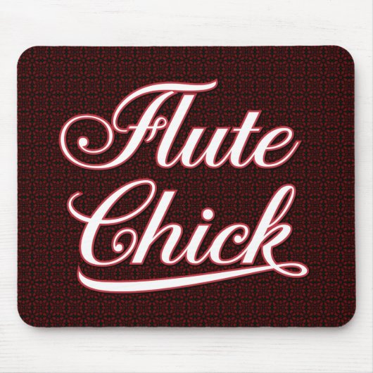 White Fluit Chick Script Muismat (Voorkant)