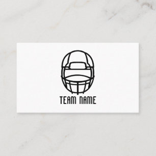 White Football Helmet, Footballer, Football Coach Visitekaartje