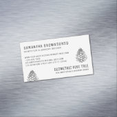 White Forest Tree Rustic Pine Cone Magnetisch Visitekaartje (Voorbeeld)