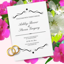 White Formal Wedding Invitation