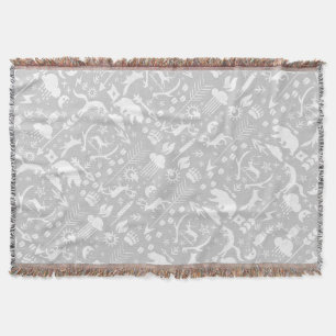 White Fox Gray Moon Clouds Beer Deer Lodge Boys Deken