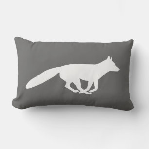 White Fox Silhouette Kussen