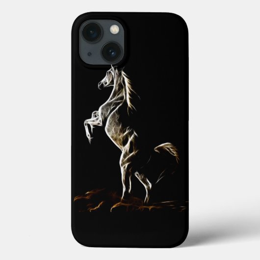 White Fractal Horse Case-Mate iPhone Case (Achterkant)