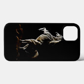 White Fractal Horse Case-Mate iPhone Case (Achterkant (horizontaal))
