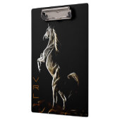 White Fractal Horse Clipboard Klembord (Links)
