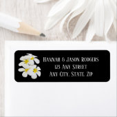 White Frangipani Flowers, Tropisch, Floral Wedding Etiket (Insitu)