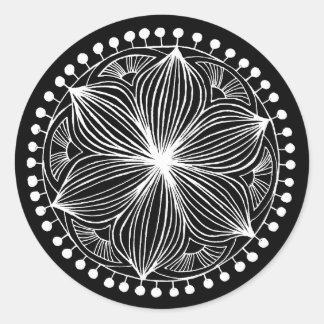 White Frankie Mandala Sticker