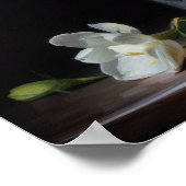 White Freesia Flowers Art Imprimer Poster (Coin)