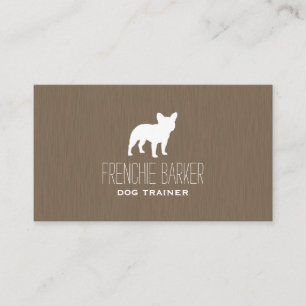 White French Bulldog Silhouette Frenchie Dog Visitekaartje