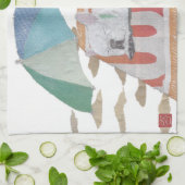 White Frenchie, French Bulldog, Pop Dog Art Theedoek (Gevouwen)