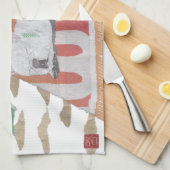 White Frenchie, French Bulldog, Pop Dog Art Theedoek (Quarter Fold)