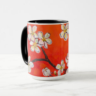 White Fruit Blossom Oranje Red Smell of Spring Mok