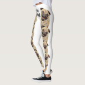 White Fun and Funky Pastel Carlin Chien Leggings (Gauche)