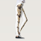 White Fun and Funky Pastel Carlin Chien Leggings (Droite)