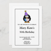 White Funny 50th Birthday Party Invitation (Devant / Derrière)