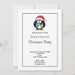 White Funny Christmas Party Invitation