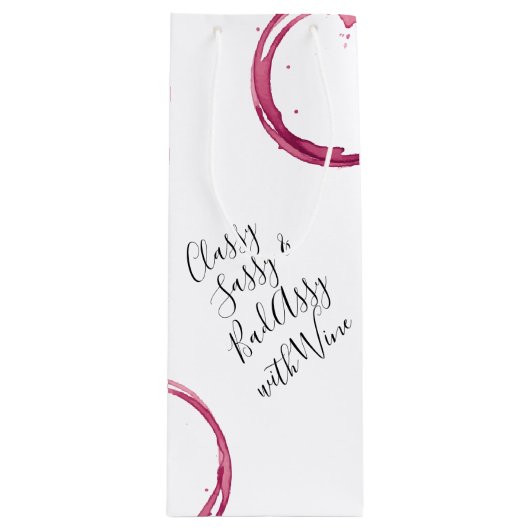 White Funny Wine Puns Vins Sacs Cadeau (Devant)