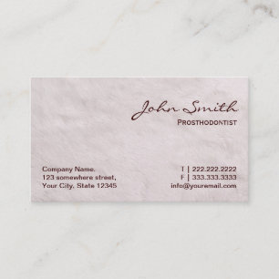 White Fur Prosthodontics Visitekaartje