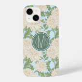 White Garden Mum Flower Pattern iPhone Hoesje (Achterkant)