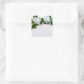 White Gardenia Flowers Vierkante Sticker (Tas)