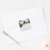 White Gardenia Flowers Vierkante Sticker (Envelop)