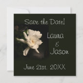White Gardenia "Save the Date" Square Card Save The Date (Voorkant)