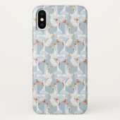White Geese Pattern Case-Mate iPhone Case (Achterkant)