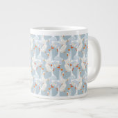 White Geese Pattern Extra Grote Beker (Voorkant rechts)